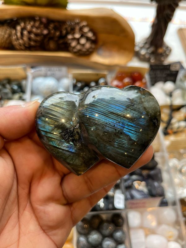 Labradorite Twin Hearts 2 Labradorite Twin Hearts 2