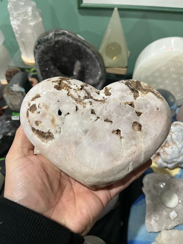 Pink Large Amethyst Heart 2 Pink Large Amethyst Heart 2