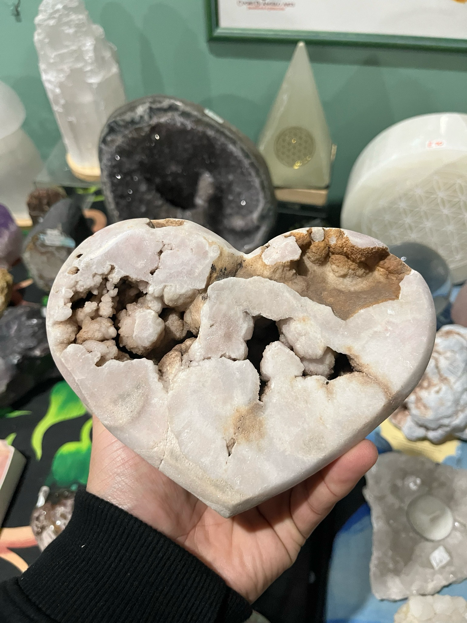 Pink Large Amethyst Heart 2