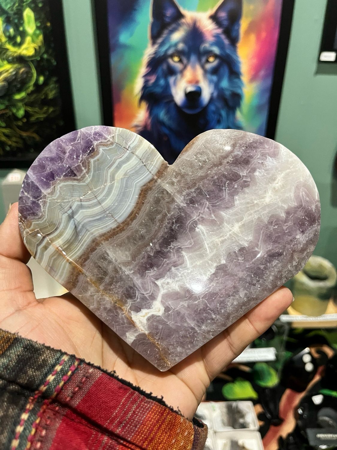 Mexican Amethyst Heart Mexican Amethyst Heart