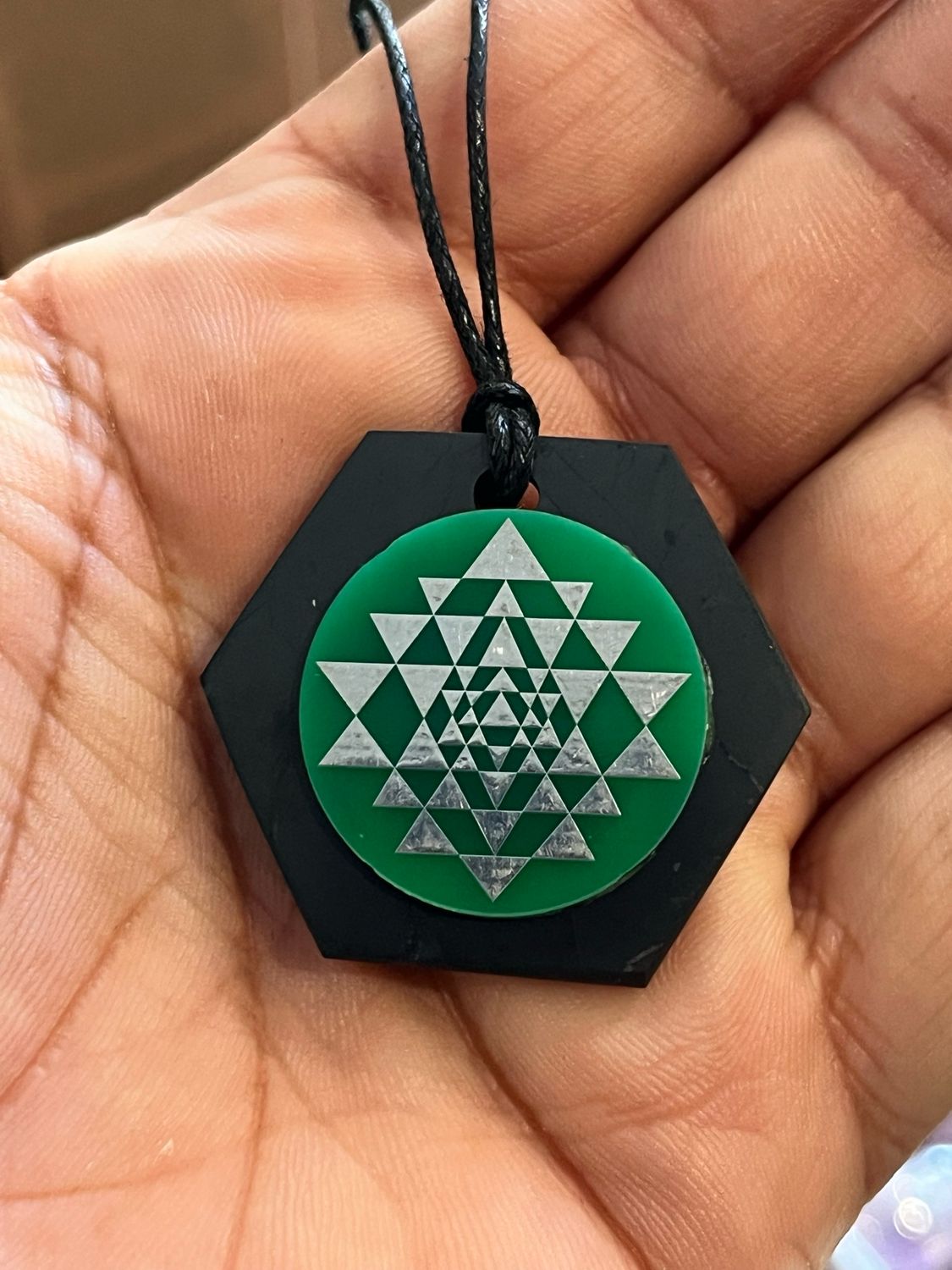 Shree Yantra Hexagon Pendant