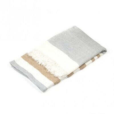 Libeco Belgian Towel Ash Stripe 110x180 cm Libeco Belgian Towel Ash Stripe 110x180 cm