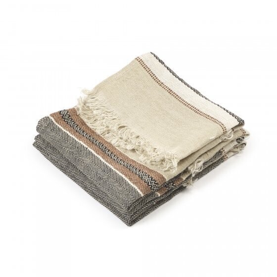 Belgian Towel Beeswax Stripe 110x180 cm, Libeco