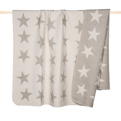 Decke Starry light grey, 150 x 200 cm, pad home