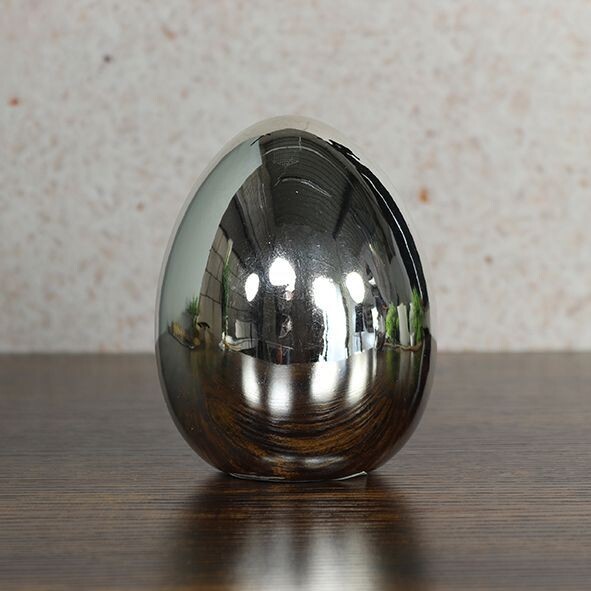 Ei verspiegelt Ø 7,5 x 9,5 cm, silber, Goldbach