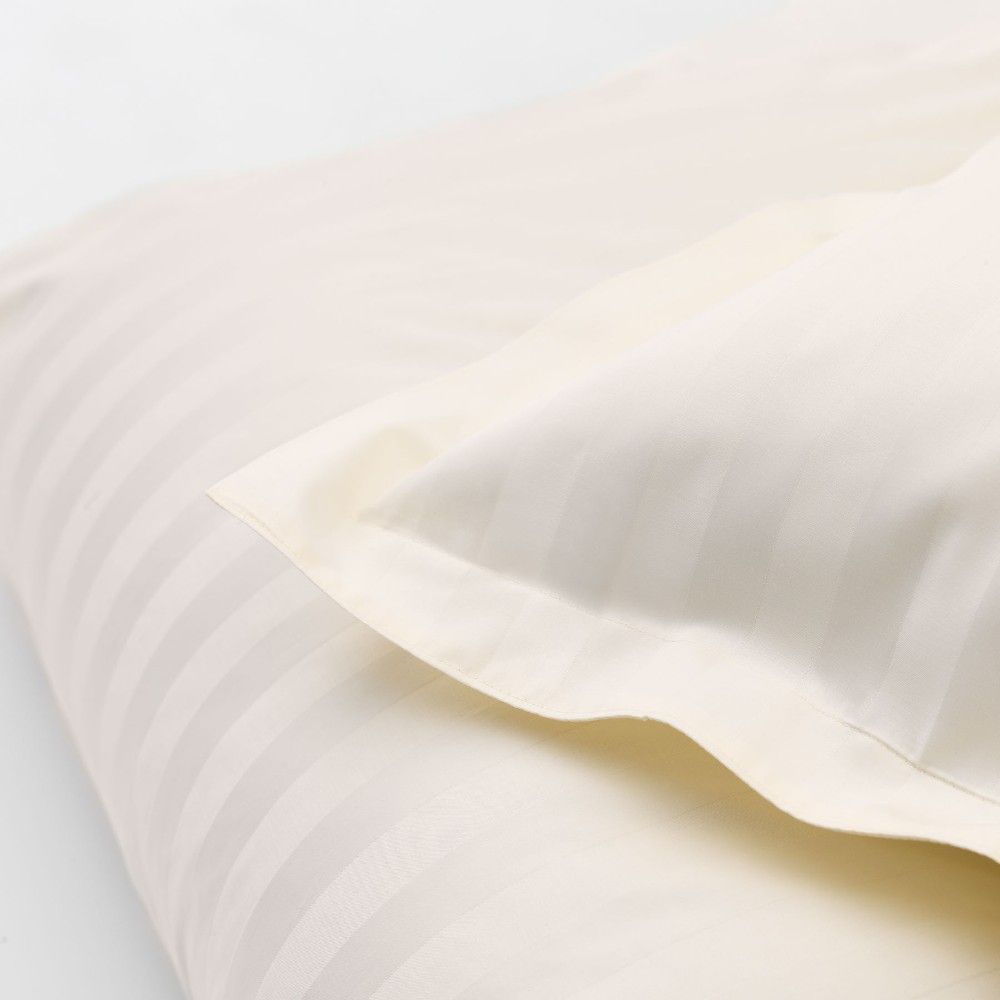 DUX Kissenbezug Satin stripe beige 40x80 cm