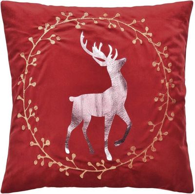 Kissen WREATH red, 45x45 cm, pad home Kissen WREATH red, 45x45 cm, pad home