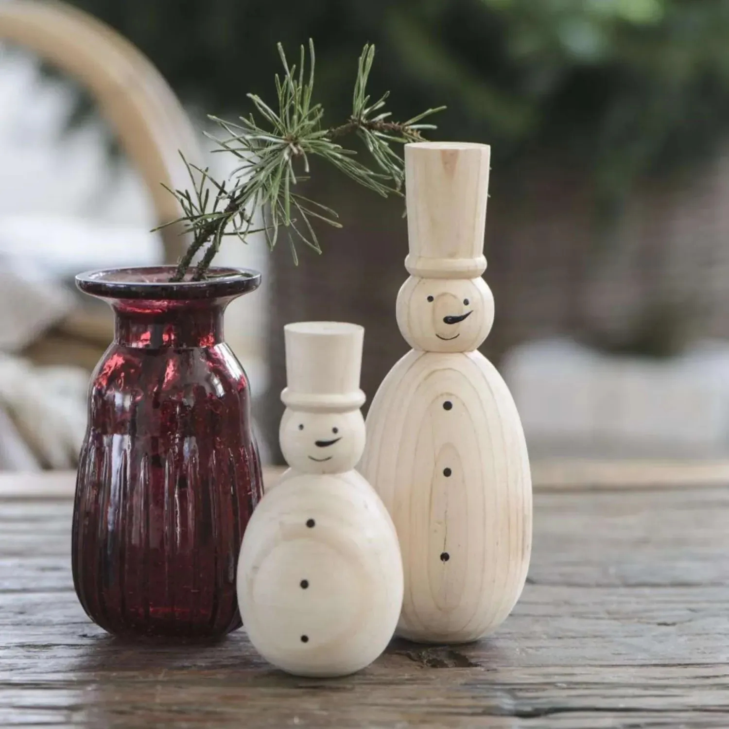 Schneemann, Holz, Ib Laursen