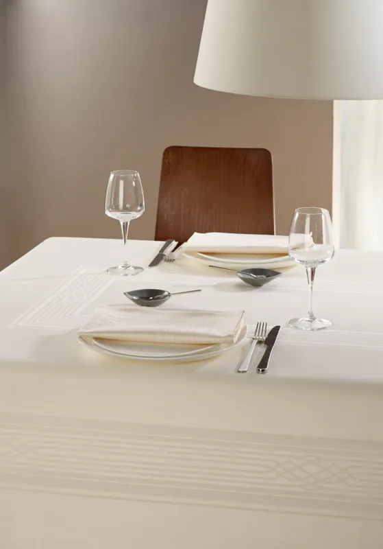 Tischdecke FUGA, weiß, 130 × 190 cm, Curt Bauer Tischdecke FUGA, weiß, 130 × 190 cm, Curt Bauer