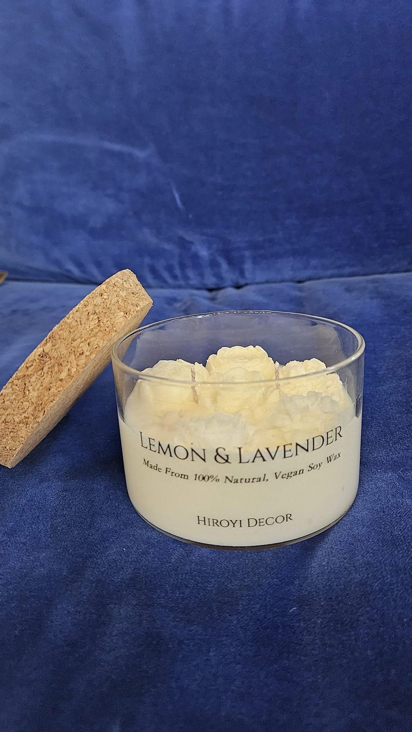 Kerze Blumengarten, Lemon & Lavender, Hiroyi Decor