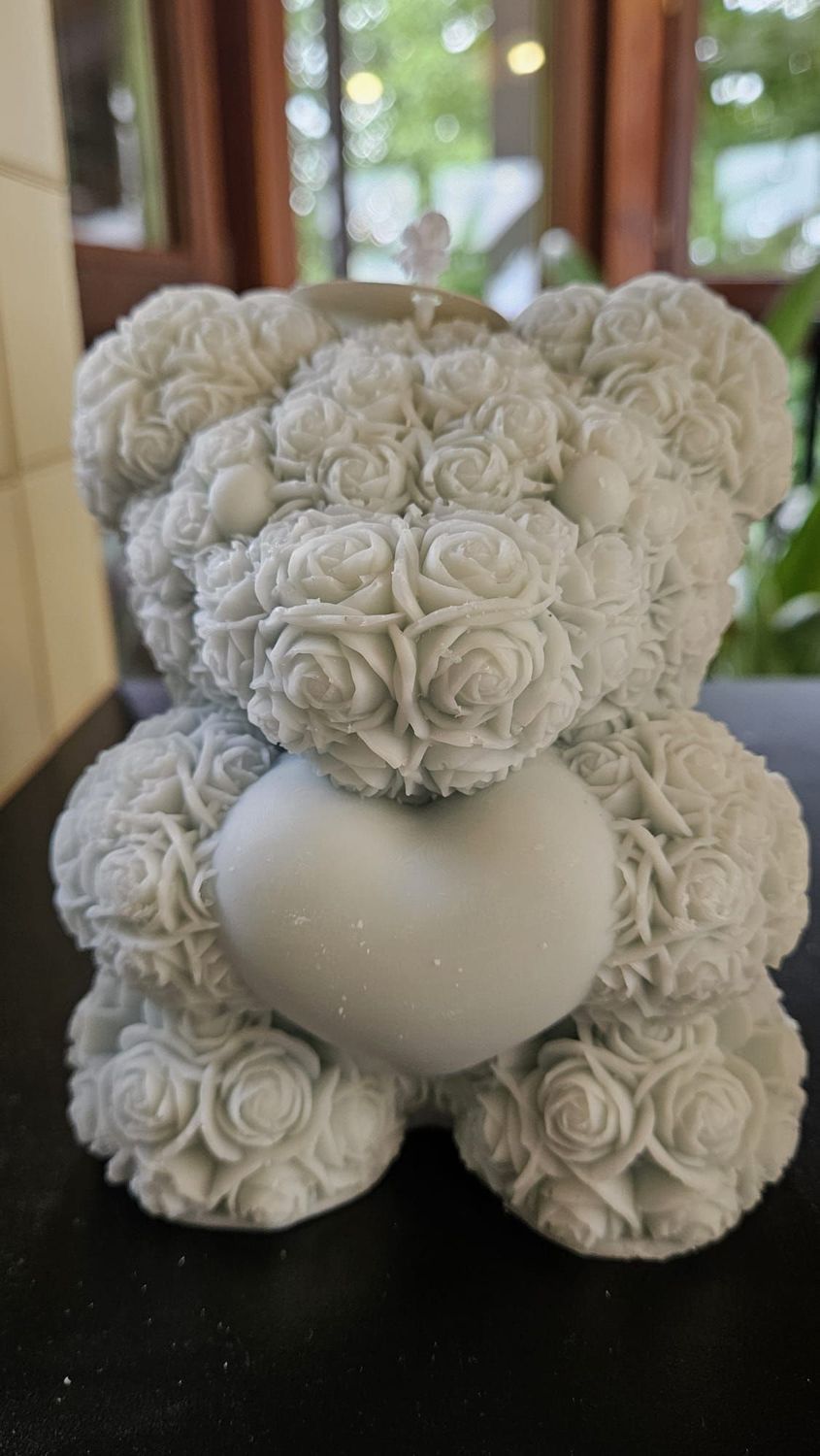 Teddykerze in Light Blue on Hiroyi Decor
