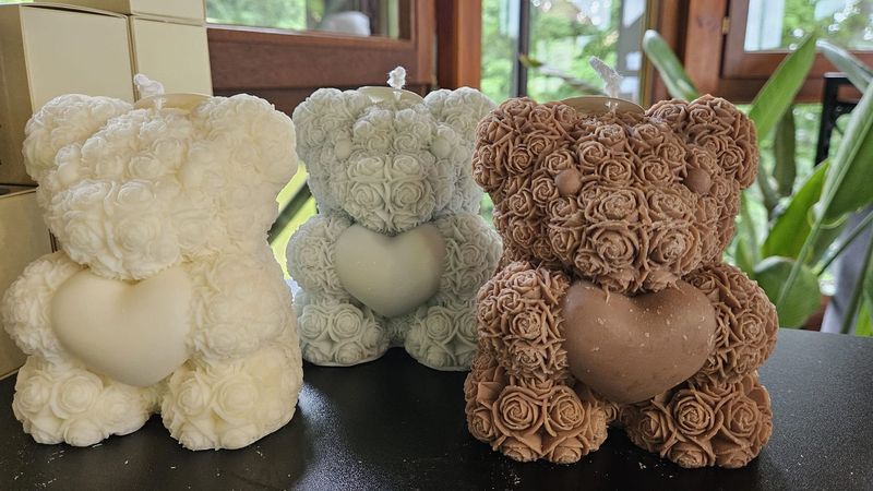 Teddykerze in Light blue – Hiroyi Decor Teddykerze in Light blue – Hiroyi Decor