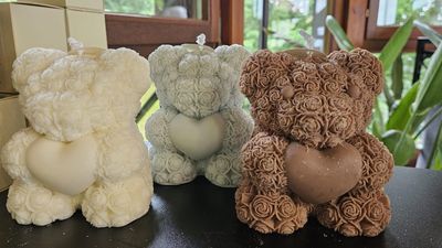 Teddykerze in Light blue – Hiroyi Decor Teddykerze in Light blue – Hiroyi Decor