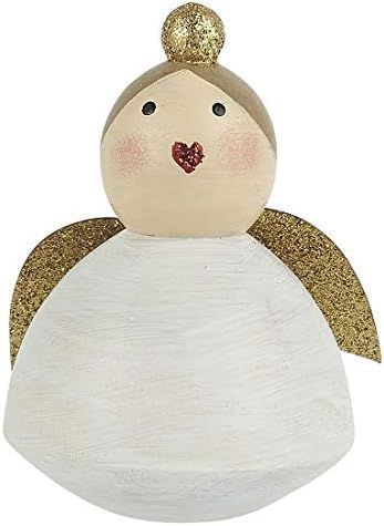 Engel mit Glittermund stehend handbemalt