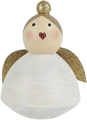 Engel mit Glittermund stehend handbemalt Engel mit Glittermund stehend handbemalt