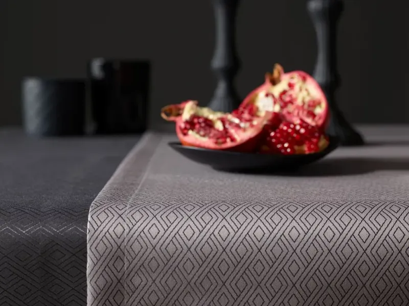 Tischdecke RIGA, stone, 140 cm, rund, Curt Bauer Tischdecke RIGA, stone, 140 cm, rund, Curt Bauer