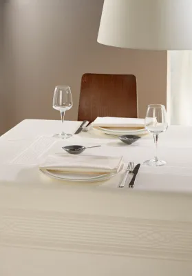 Tischdecke FUGA, weiß, 130 × 190 cm, Curt Bauer Tischdecke FUGA, weiß, 130 × 190 cm, Curt Bauer