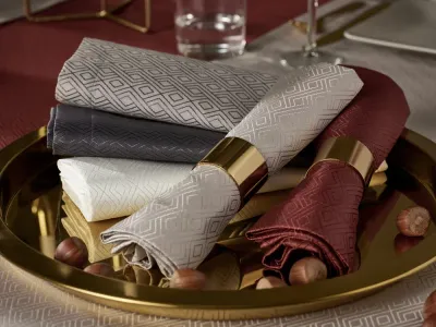 Serviette RIGA, 2er Pack, rubin, 50x50 cm, Curt Bauer Serviette RIGA, 2er Pack, rubin, 50x50 cm, Curt Bauer