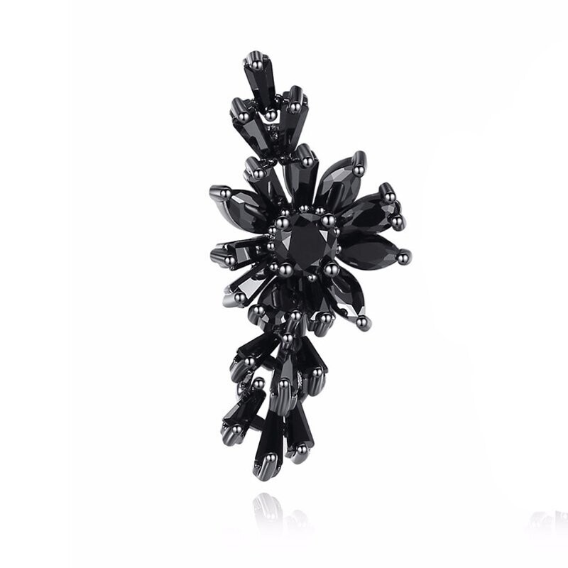 ‎KP NAIL JEWELLERY, « TRIPLE AAA ZIRCON SELECTION », PLACAGE NOIR, Ø 11 MM X 22 MM, NOIR‎