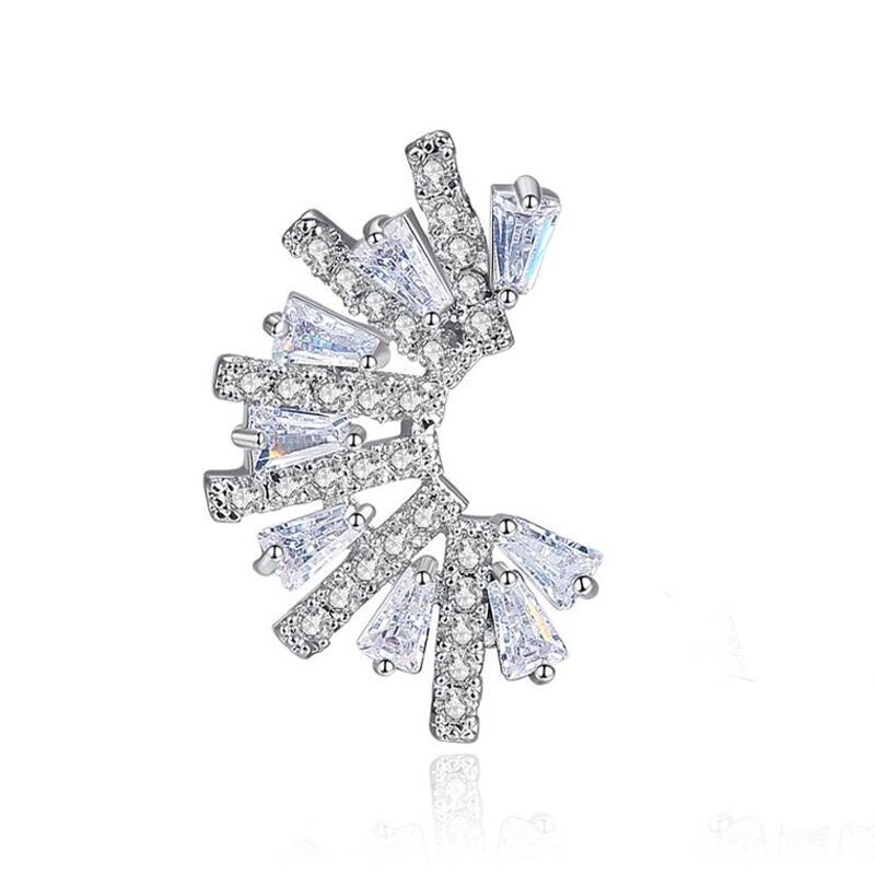 ‎KP NAIL JEWELLERY, « TRIPLE AAA ZIRCON SELECTION », RHODIUM PLATING, Ø 11 MM X 18 MM, CLAIR‎