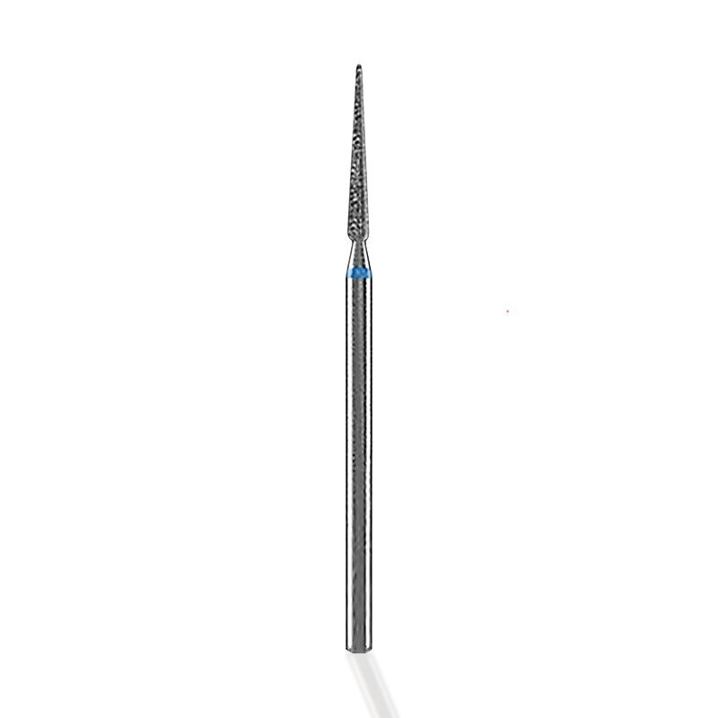 KP CUTICULA TREADMENT. SWISS HIGH PRECISION CONE POINTED SHAPE BIT, BLUE, DIAMOND, MEDIUM