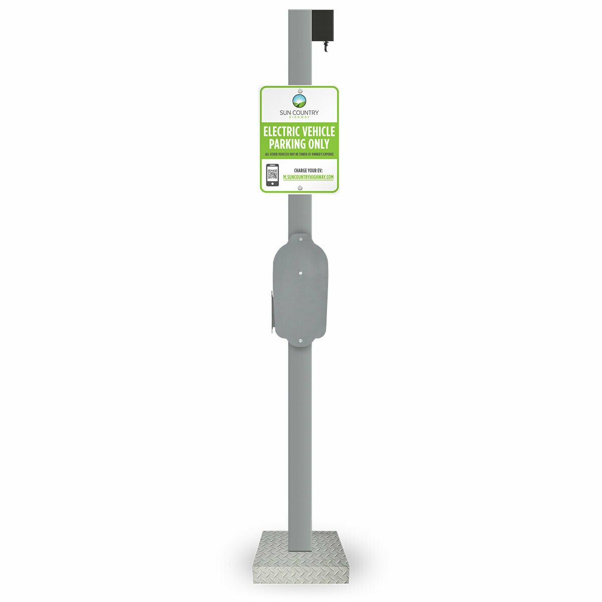 Single Mount Retractable Pedestal for Dual EVSE