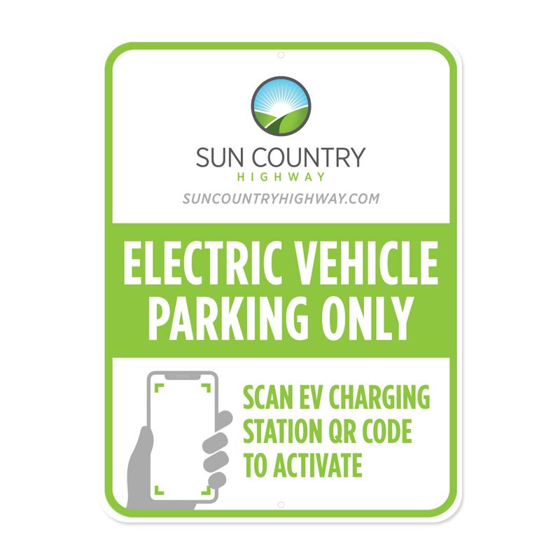 EV Parking Sign Smart Charging - English