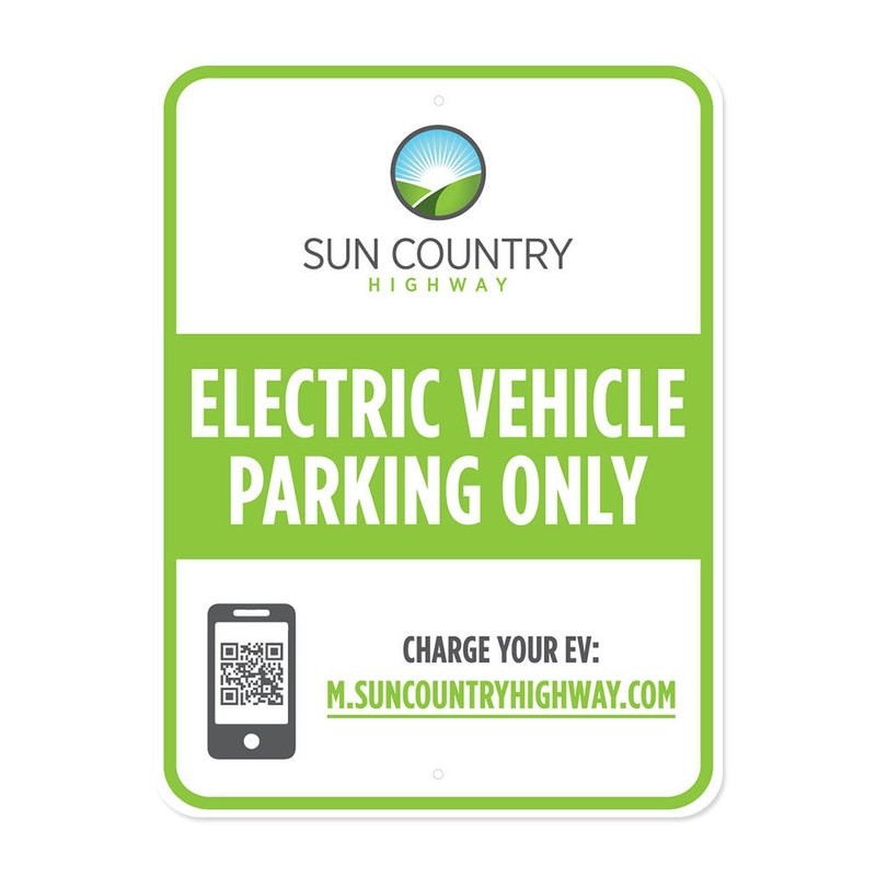EV Parking Sign - English