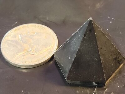 Black Tourmaline Octagon Pyramid 18mm to 20mm