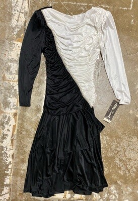 80s Abby Kent, Black and White Formal Dress 80s Abby Kent, Black and White Formal Dress
