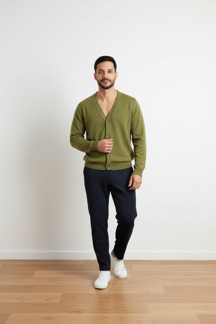 Cardigan con lana Blend