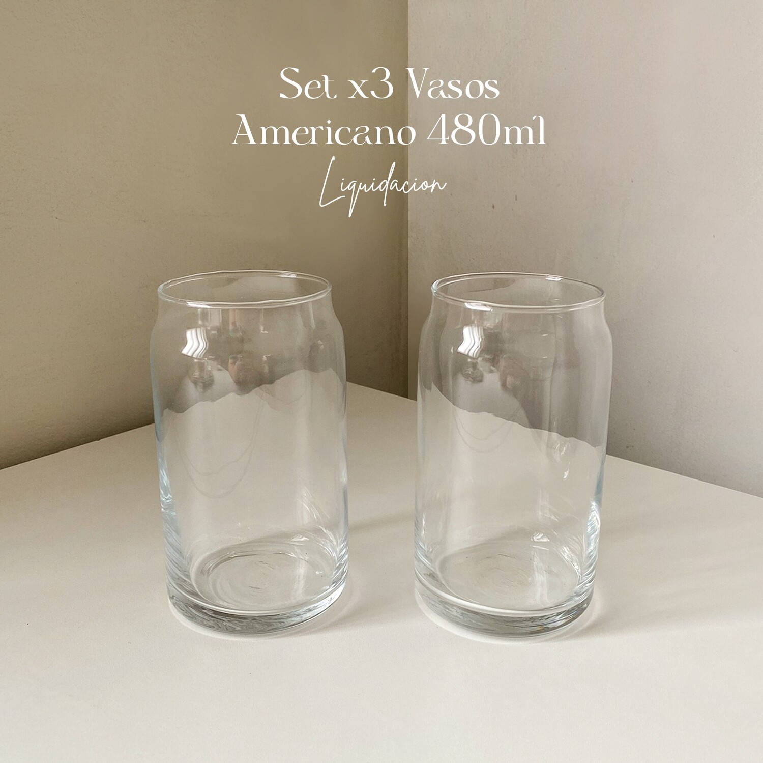 Liq. Set x3 Vasos Americano 480ml
