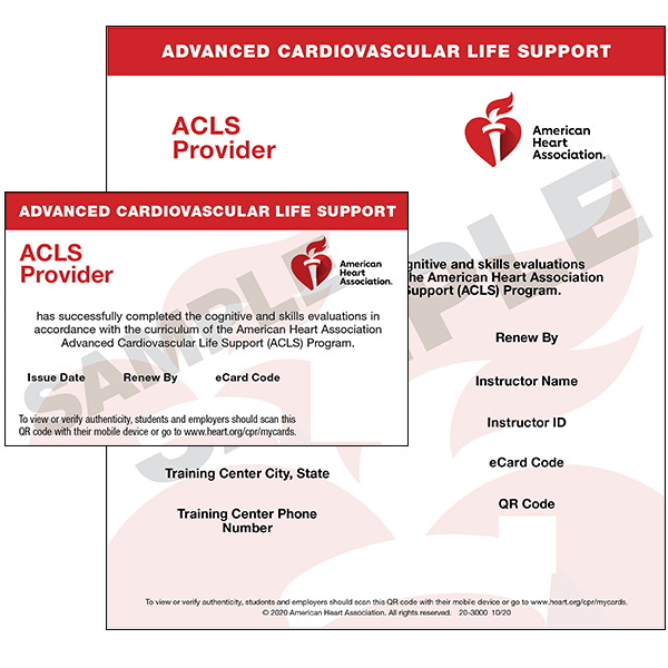 ACLS Provider Card