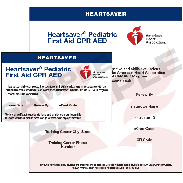 AHA Heartsaver Pediatric First Aid CPR AED