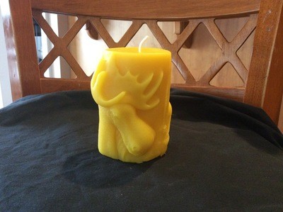 Elk Beeswax candle