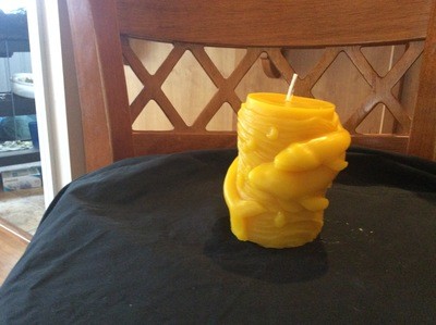 Dolphins Beeswax candle