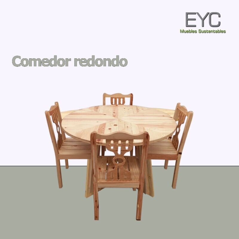 COMEDOR REDONDO 4 SILLAS