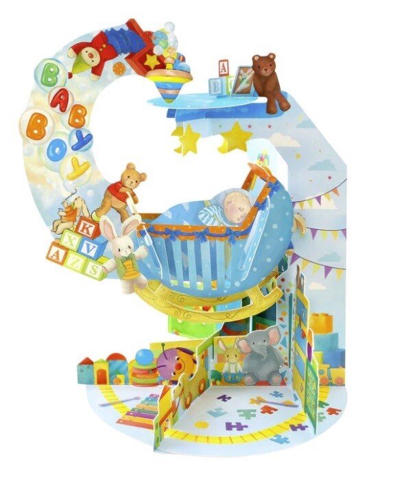 3D Card New Born Boy