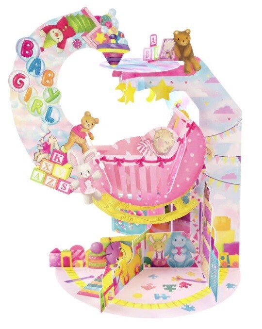 3D Card New Born Girl