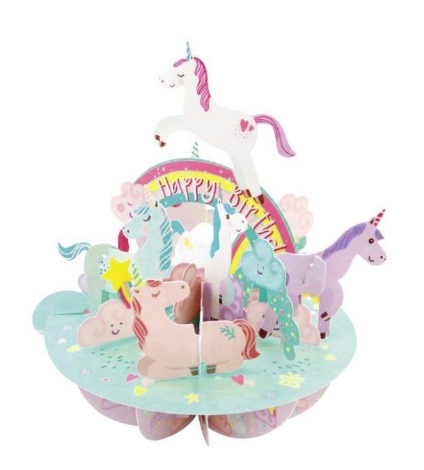 3D Card Unicorn