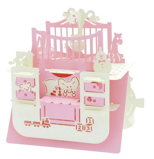 3D Card New Born Girl