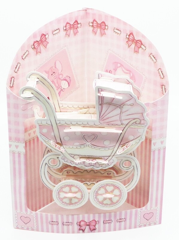 3D Swing Cards New Born Girl