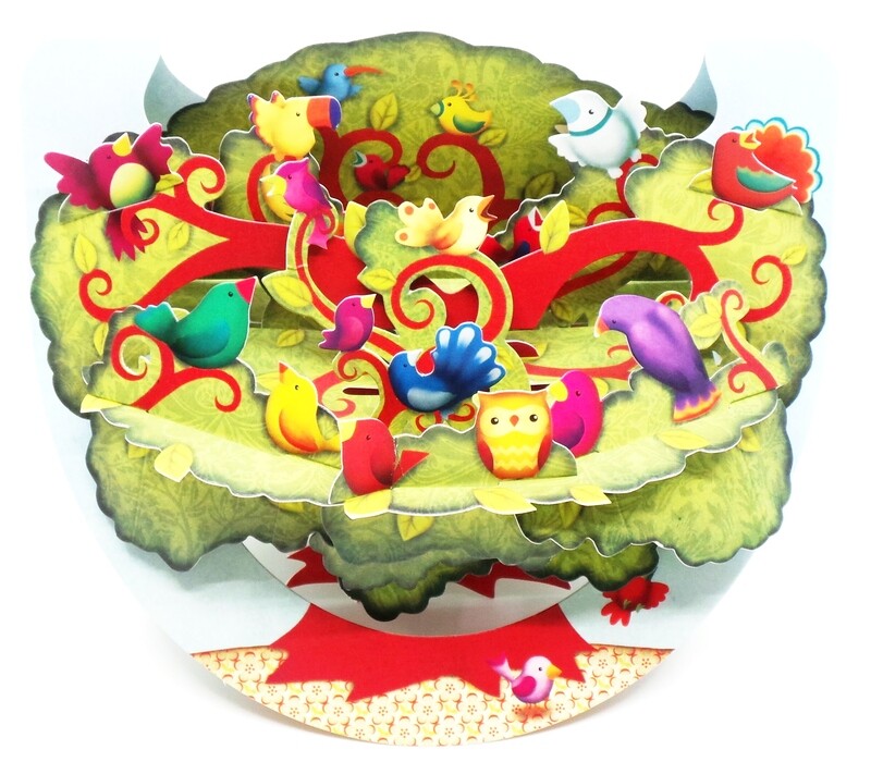 3D Card Birds