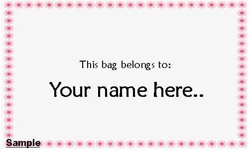 Bag Tag (Pink border)