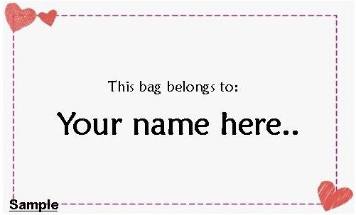 Bag Tag (Pink border&Heart)