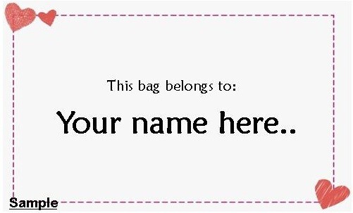 Bag Tag (Red border&amp;Heart)