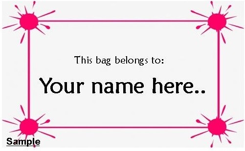 Bag Tag (Red border)
