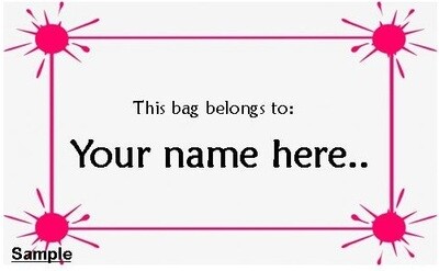Bag Tag (Pink border)