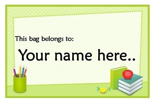 Bag Tag (Cute Background)