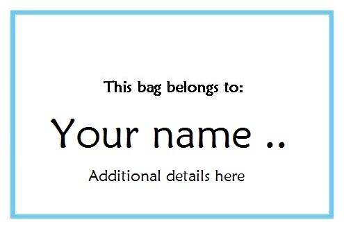 Bag Tag (Baby Blue Border)